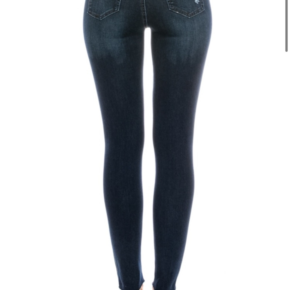 🆕. Distressed Mid Rise Ankle Skinny - Picture 4 of 6